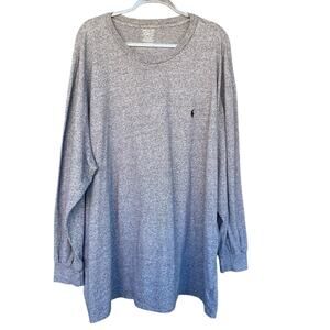 Polo Ralph Lauren Mens‎ Shirt 3XB Gray Long Sleeve Casual Cotton Pony Logo